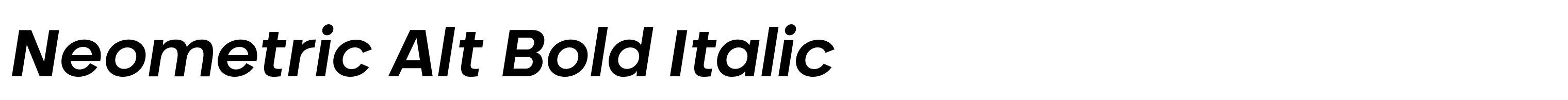 Neometric Alt Bold Italic